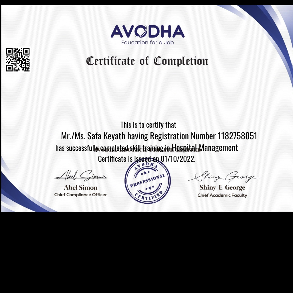 safa-best digital marketer in malappuram-Certificat